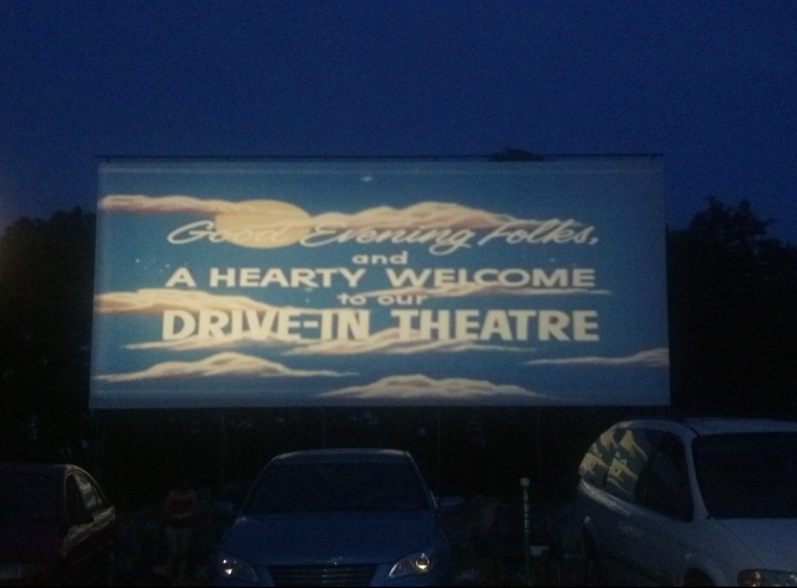 drive in theater sign