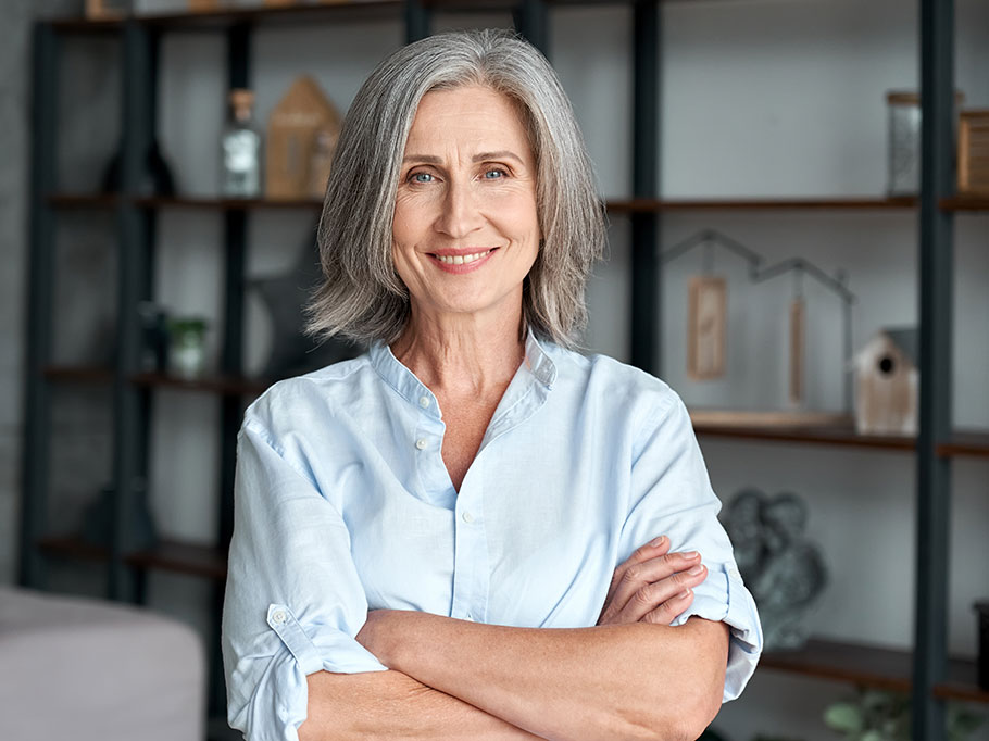 A woman received LASIK surgery after having cataract surgery at Clearsight LASIK and Lens.