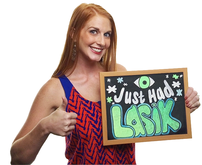 A patient of Clearsight LASIK and Lens shows excitement about her successful LASIK eye surgery. She is happy about the fact that she can clearly see with no glasses or contacts. She is very grateful for Clearsight LASIK.