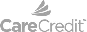 The CareCredit logo features stylized leaves above the company name and is often associated with financing options for procedures like LASIK and laser eye surgery.
