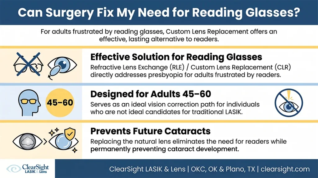 infographic: can surgery fix my need for reading glasses